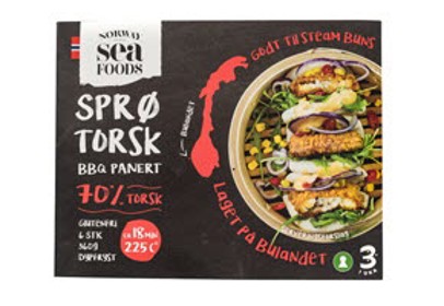 Sprø torsk BBQ forpakning